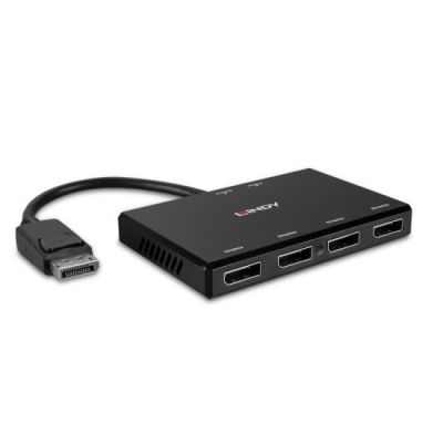 Lindy 38431 DisplayPort Hubs and Concentrators Black
