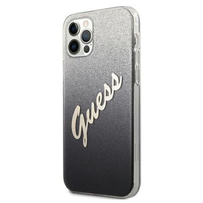 2. Guess GUHCP12LPCUGLSBK iPhone 12 Pro Max 6.7" black/black hardcase Glitter Gradient Script