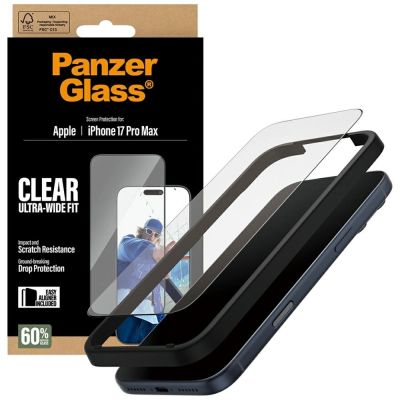 4. PanzerGlass Ultra-Wide Fit EasyAligner Tempered Glass for iPhone 17 Pro Max