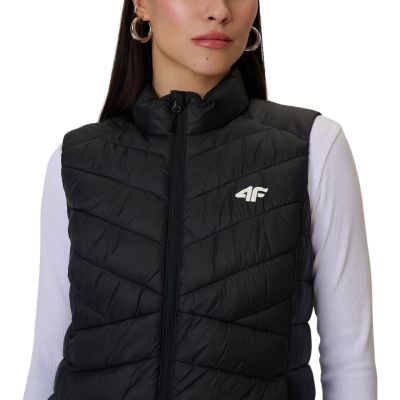 5. Women's vest 4F F347 deep black 4FWSS26TVJAF347 20S