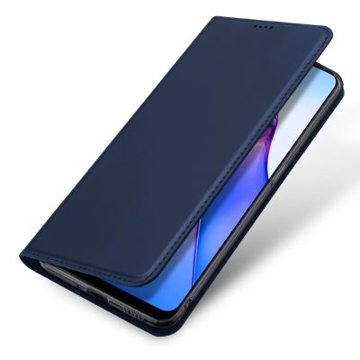 4. Dux Ducis Skin Pro case for Oppo Reno 8 flip cover card wallet stand blue
