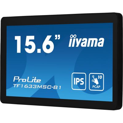 13. iiyama ProLite TF1633MSC-B1 computer monitor 39.6 cm (15.6") 1920 x 1080 px Full HD Touchscreen Black