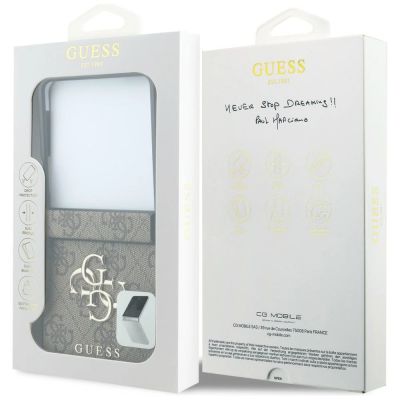 8. Guess Big 4G Logo Case for Samsung Galaxy Z Flip 8 - Brown