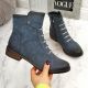 8. Women's ankle boots with decorations, insulated, blue, Jezzi