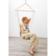 17. BRAZILIAN HAMMOCK HANGING CHAIR 100x50CM NATURA WITH SEWN TROPIC JUNGLE PILLOW