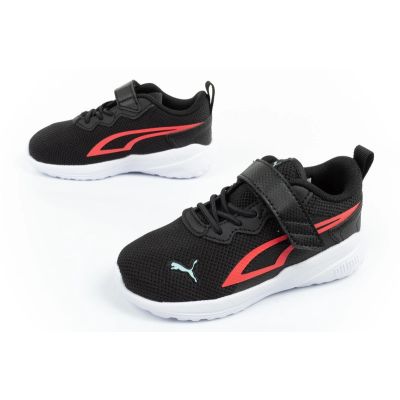8. Puma Kids' All-Day Sports Sneakers with Hook-and-Loop Fastener, Black and Comfortable