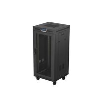 LANBERG FLOORING RACK CABINET 19" 24U 600X600 BLACK PERFORATED DOOR LCD (FLAT PACK) V2