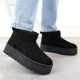 6. Women's black suede snow boots Potocki 16322