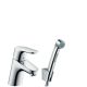 Hansgrohe Focus E2 faucet with black hair, colors