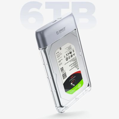 4. Orico TX25C3 2.5" HDD/SSD USB-C 5Gb/s Disk Drive - Transparent