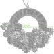 5. DECORATIVE HALF WREATH 34 CM GOLD WITH PINE CONES AND BAUBLES MICA