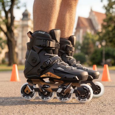 8. NA1601 SLALOM ROLLER SKATES SLAYD BLACK SIZE 46 NILS EXTREME