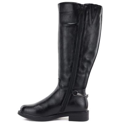 3. Women's leather boots, black, Potocki JE19500