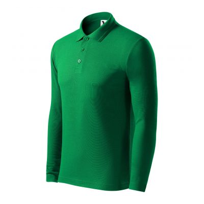 Malfini Pique Polo LS M MLI-22116 grass green polo shirt