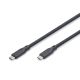 Digitus Silicone USB Cable, USB4 Version 2.0, USB 80 Gb/s, 1.5 m, Black