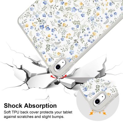 5. Tech-Protect SC Pen Case for iPad 10.9" 2022 (10th gen.) / 11" 2025 (11th gen.) - Daisies with Leaves