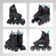 19. Meteor M 34-38 Buzzy Roller Skates Black/Pink/Mint