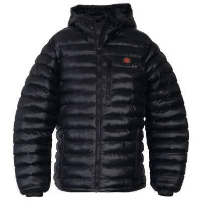 21. GLOVII Heated Men’s Hooded Jacket, Insulated with Synthetic Down, XL, Black, Battery, Charger and Storage Bag, GTMBXL