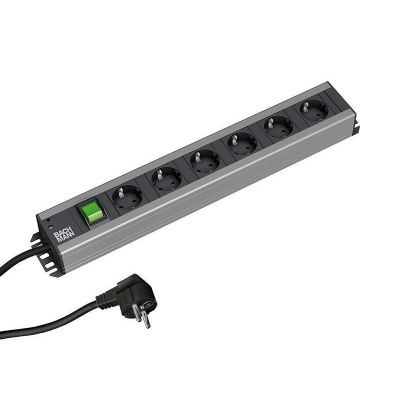 2. Bachmann 300.003 2 m splitter 6 x network sockets Indoor Black