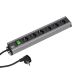 2. Bachmann 300.003 2 m splitter 6 x network sockets Indoor Black