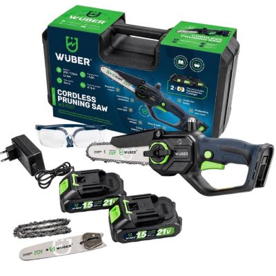 3. 21 V Cordless Chainsaw, 5 m/s, W37007 WUBER