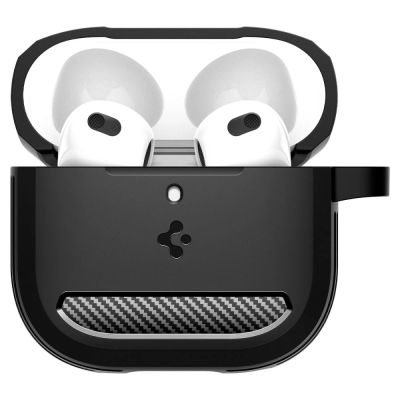 3. Spigen Rugged Armor Case for AirPods 4 - Black