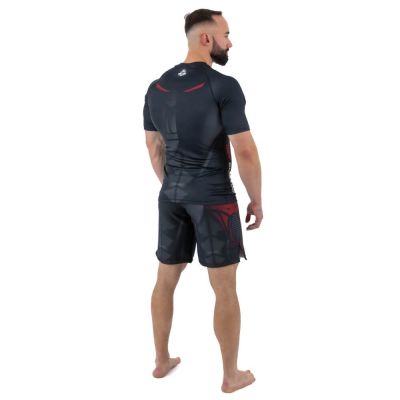 34. The "Snake" compression Rashguard shirt is made of DBX MORE DRY M material.