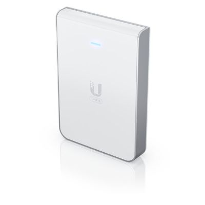 11. Access Point Wi-Fi 6 Ubiquiti UniFi U6 In-Wall 2.4GHz(2x2)/5GHz(4x4)/6GHz(–) PoE+/PoE 4x1G 1x2.5G