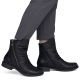 6. Rieker 74853-00 Waterproof Black Leather Ankle Boots for Women