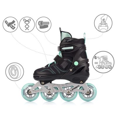 14. Meteor M 34-37 Urbo Roller Skates Black/Mint