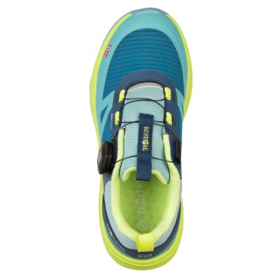 5. Trollkids Trollfjord Hiker Low XT Waterproof Shoes Harbor Blue/Spring Leaf/Aquamarine Mist