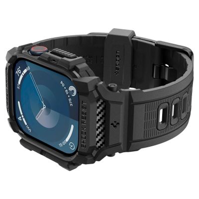 7. Spigen Rugged Armor Pro Apple Watch 10 (42mm) Strap Case - Black