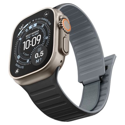 2. Spigen Athlex Air M Strap for Apple Watch 44 / 45 / 46 / 49 mm - Black and Gray