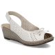 Women's leather wedge sandals with bow Rieker 624H1-60