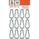 14. STEEL CARABINER 12 PCS BLACK + DECKER