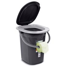 GREENBLUE TOALETA PRZENOŚNA TURYSTYCZNA, ANTRACYTOWA GB320AG