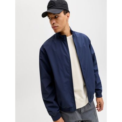 7. Jack&Jones Men's Bomber Jacket JJECHARGE STAND COLLAR BOMBER NOOS 12288895 NAVY BLAZER