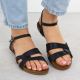 7. Black women's sandals S.Barski KV51-022