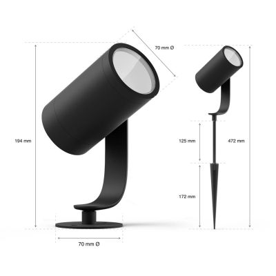 4. Philips Hue White and color ambiance Lily outdoor spotlight