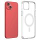 7. Clear Magnetic Case with MagSafe for iPhone 14 Plus with silver ring - transparent