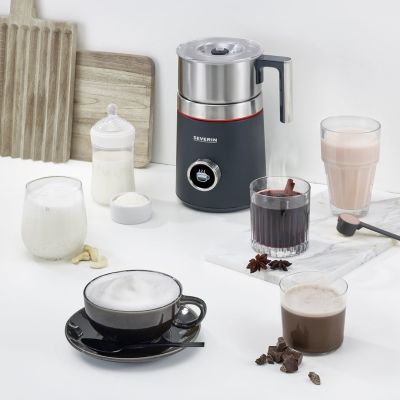 9. Severin Induction Milk Frother Spuma stainless steel black silver SM 3587 (SM3587)
