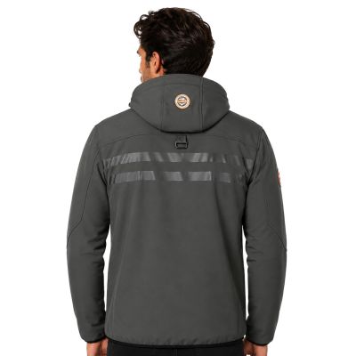 2. Men’s Softshell Jacket Geographical Norway ROYAUTE DGREY-ORANGE GTX MEN 068 (WW4643H/GN-DARK GREY / ORANGE)
