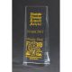 4. Engraved glass trophy + paint filling