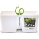 3. TWINS CUBE HERB POT WITH SCISSORS WHITE