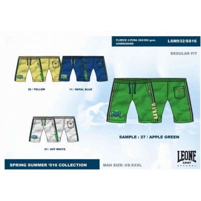 3. LEONE LSM932/S16 men's shorts white "XL"