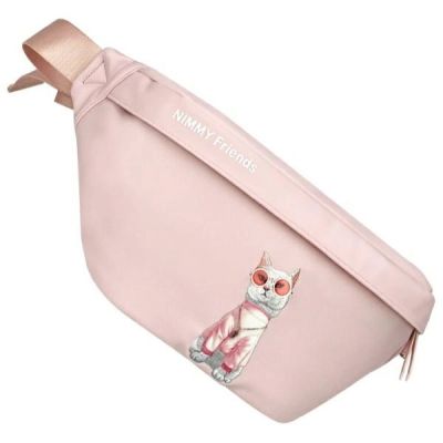 Nimmy Crossbody Glasses Cool Cat Shoulder Bag - Pink