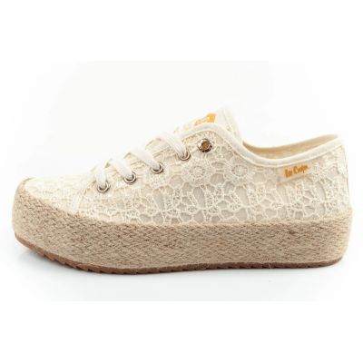 2. Lee Cooper women's lace sneakers beige platform