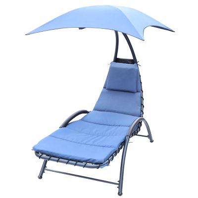 25. BERGAMO DECHAIR WITH UMBRELLA 200x125x180CM NAVY BLUE
