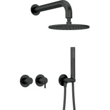 Concealed shower set with shower head - with horizontal tap