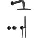 Concealed shower set with shower head - with horizontal tap